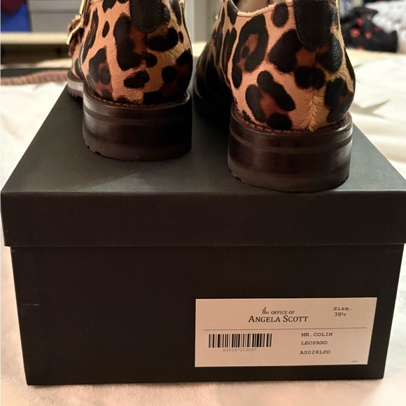 Leopard Print Double Monk Strap Loafers - Picture 3 of 7